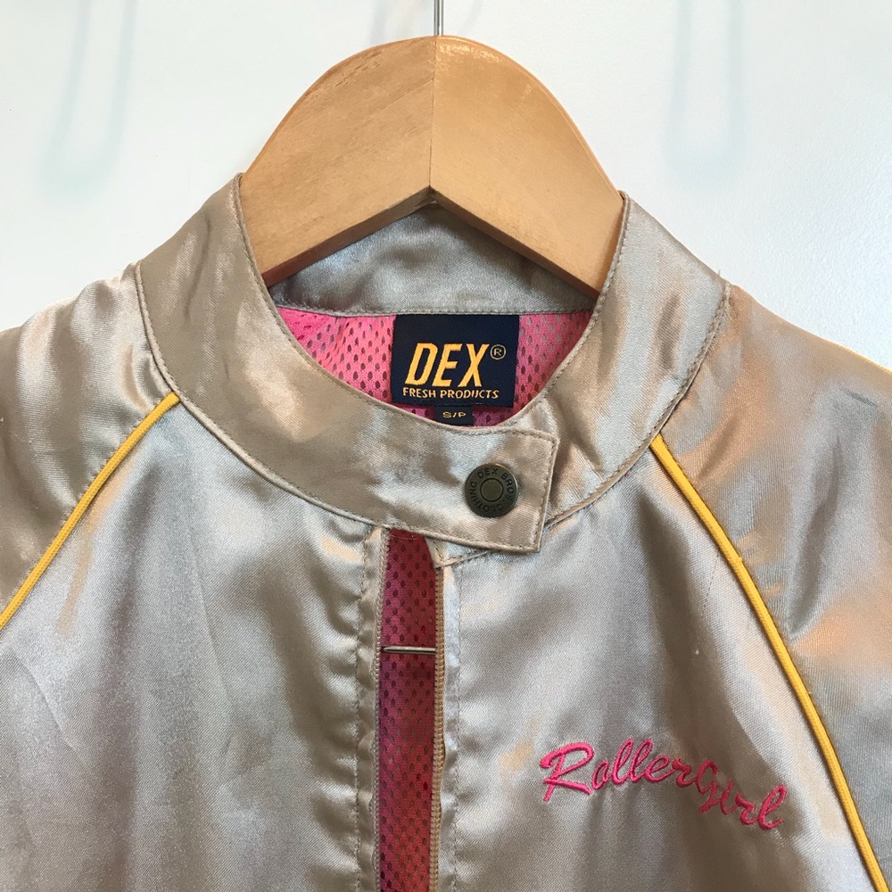 Dex Rollergirl gold bomber jacket